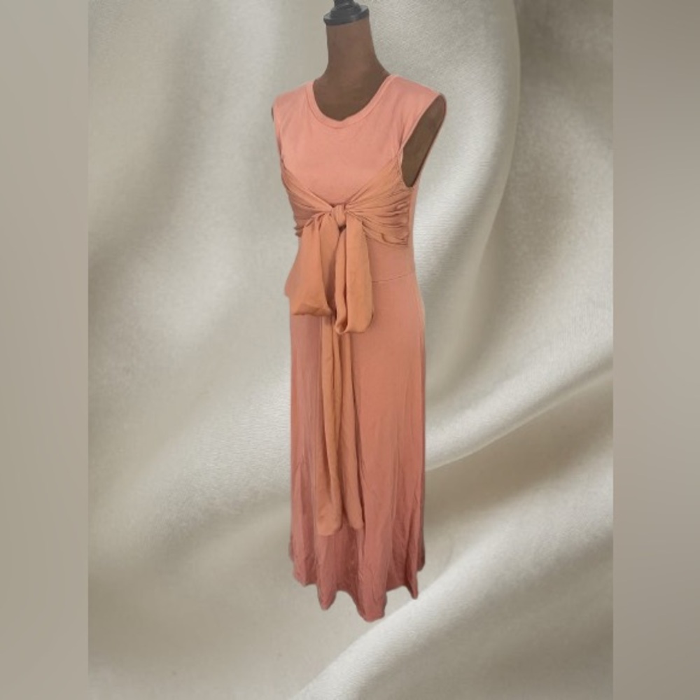 Sandro Paris Trudy Bow Dress-soft peach/ballerina pink